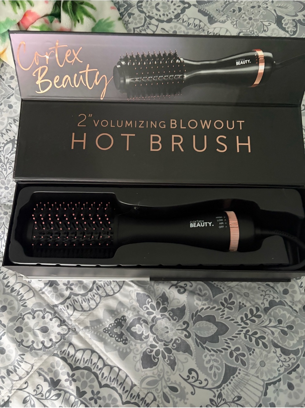 2" Volumizing Hot Brush — Black with Rose Gold